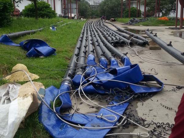 懸掛鏈曝氣器現場安裝圖4